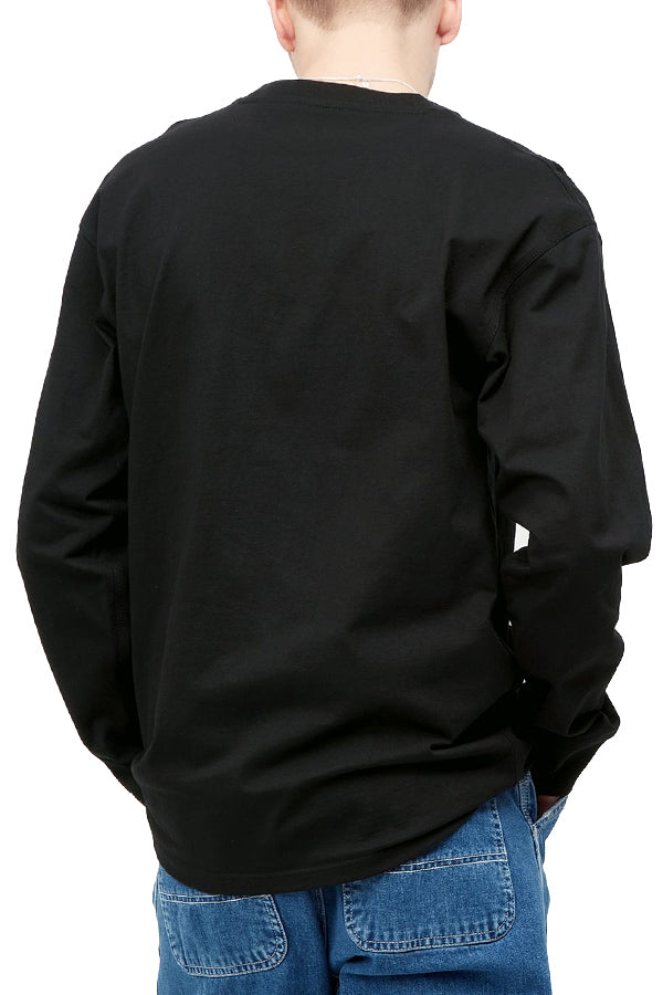 Carhartt Wip L/S American Script T-Shirt Nero