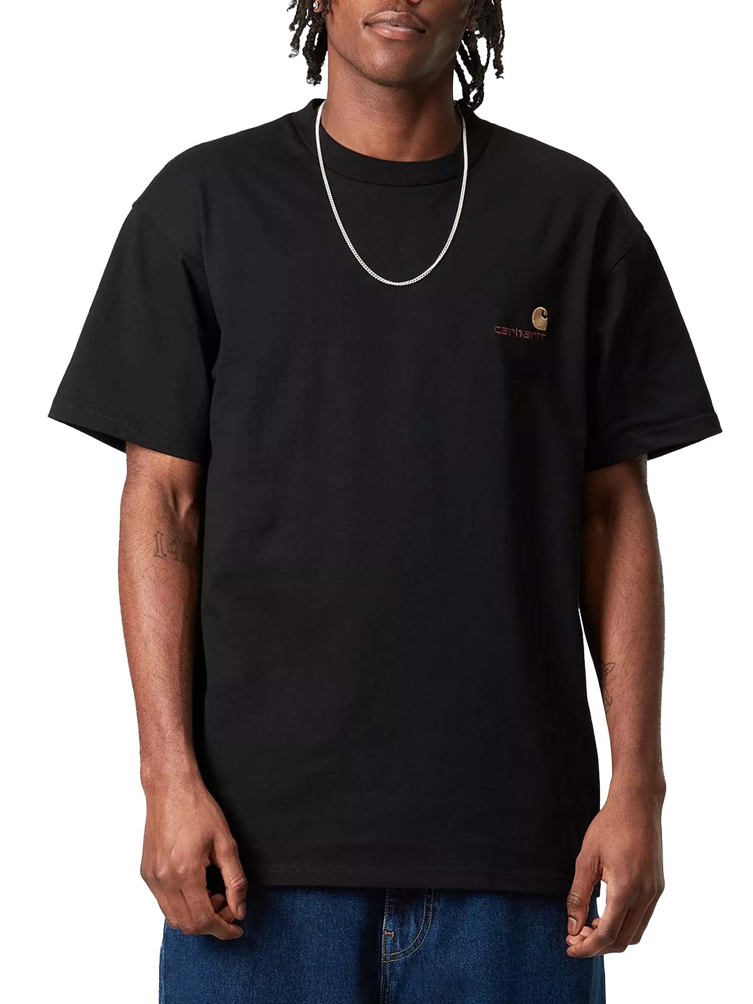 Carhartt Wip S/S American Script T-Shirt Nero