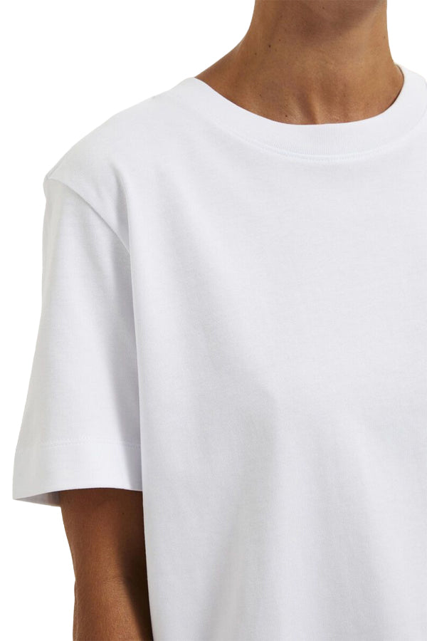 Selected lfessential Ss Boxy Tee Noos Cradle Bianco