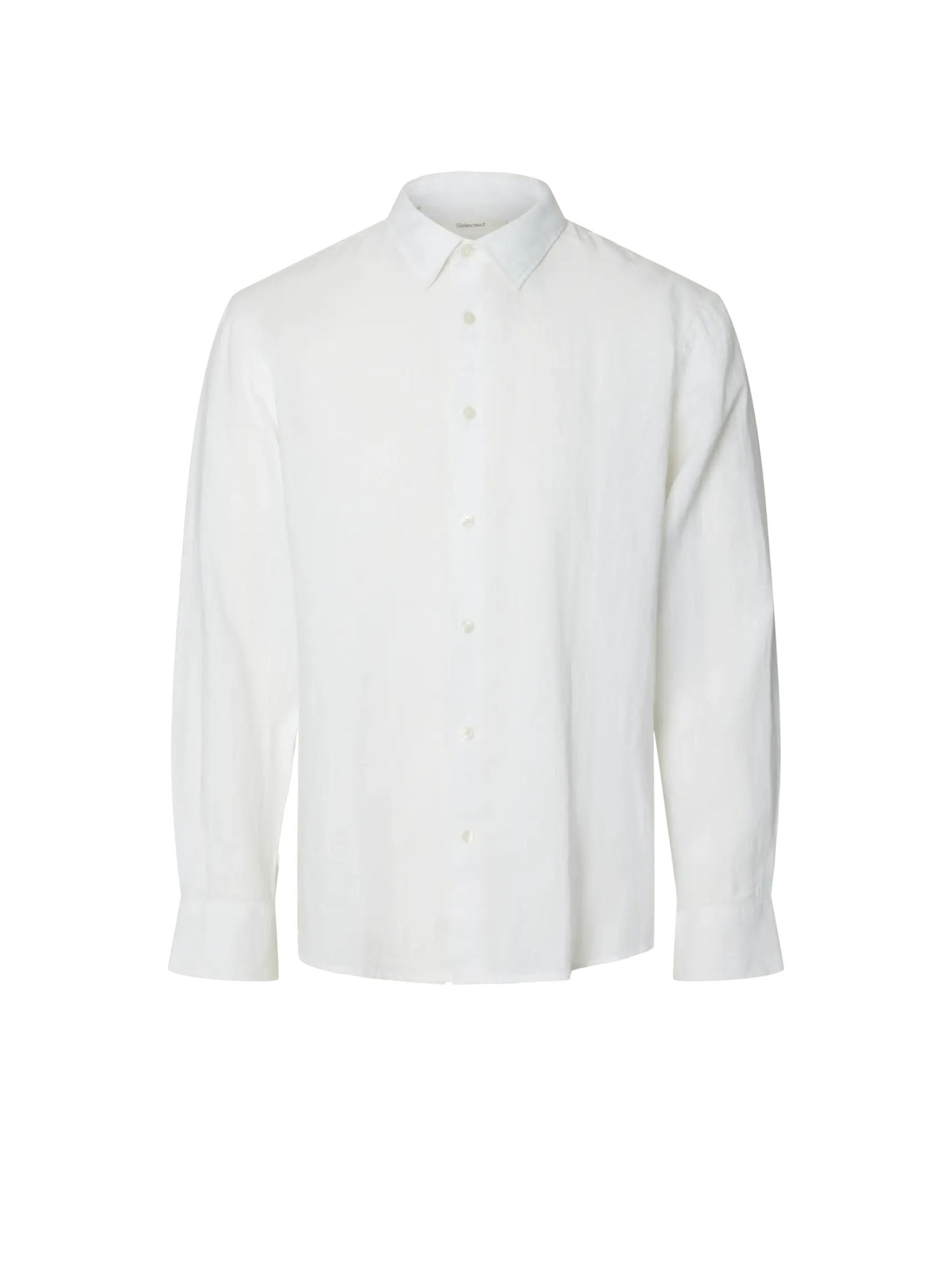 Selected Camicia Slmregclaus Kylian Linen Bianco