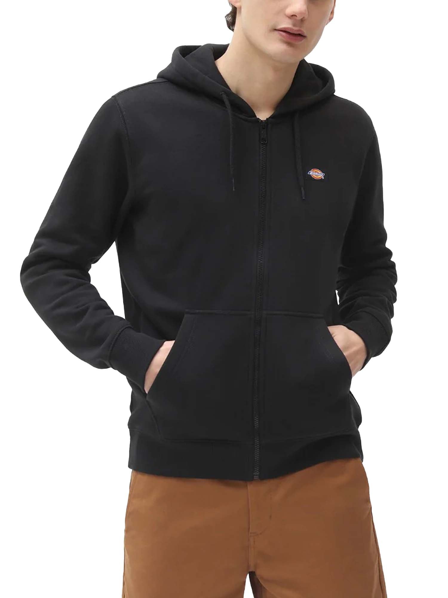 Dickies Felpa con cappuccio e zip Oakport Nero