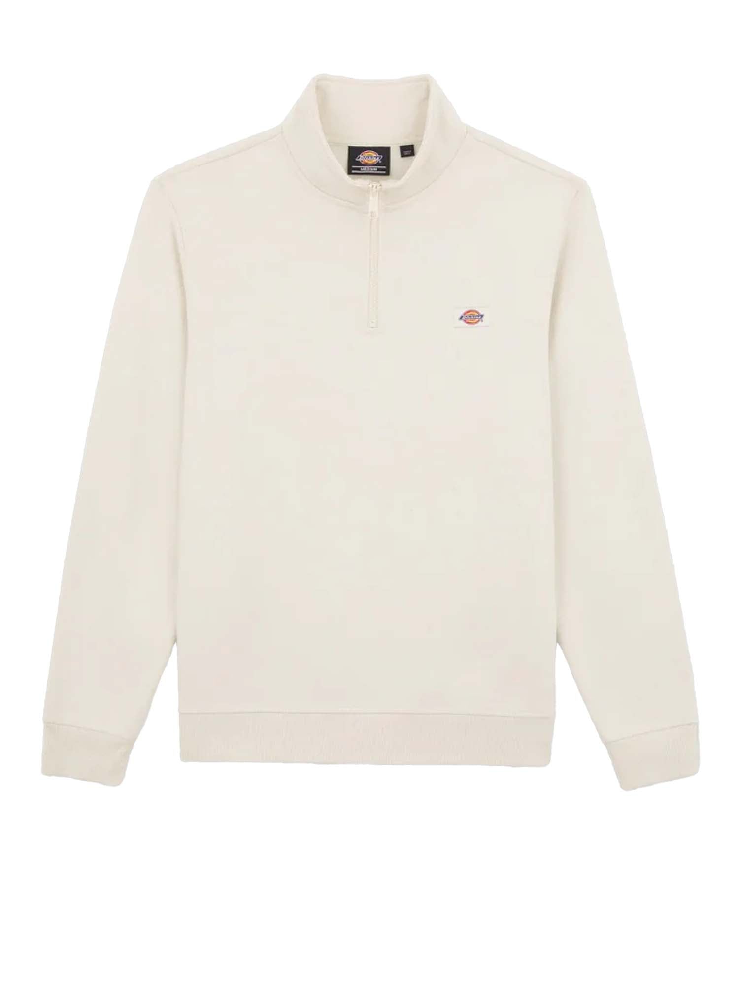 Dickies Felpa Oakport con zip corta Bianco