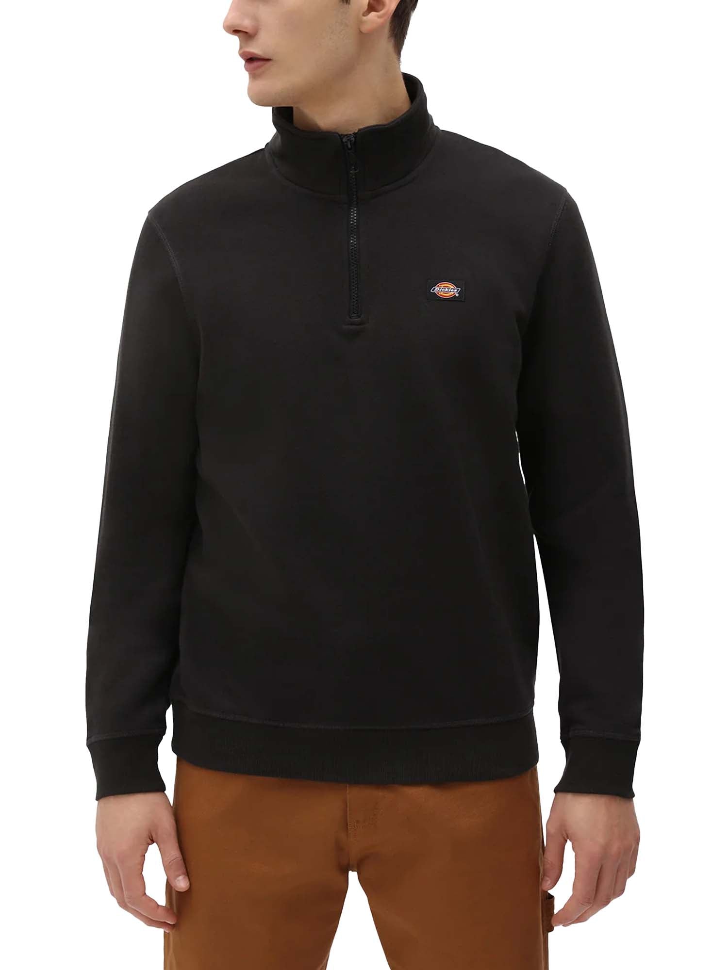 Dickies Felpa Oakport con zip corta Nero