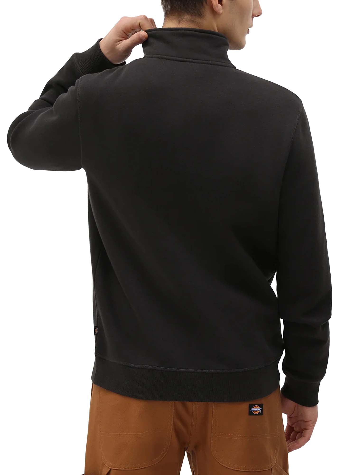 Dickies Felpa Oakport con zip corta Nero