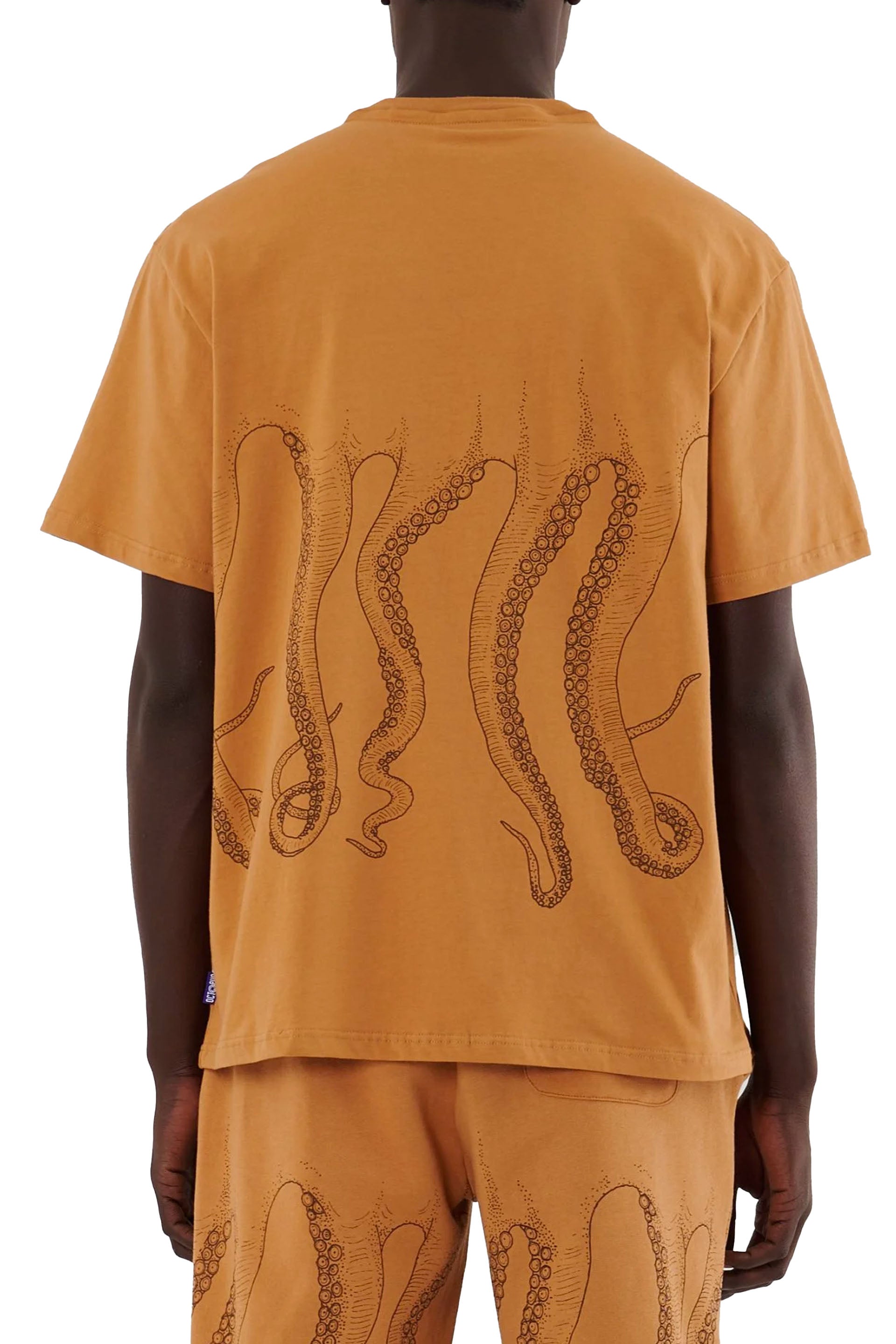 T-SHIRT Arancione Octopus