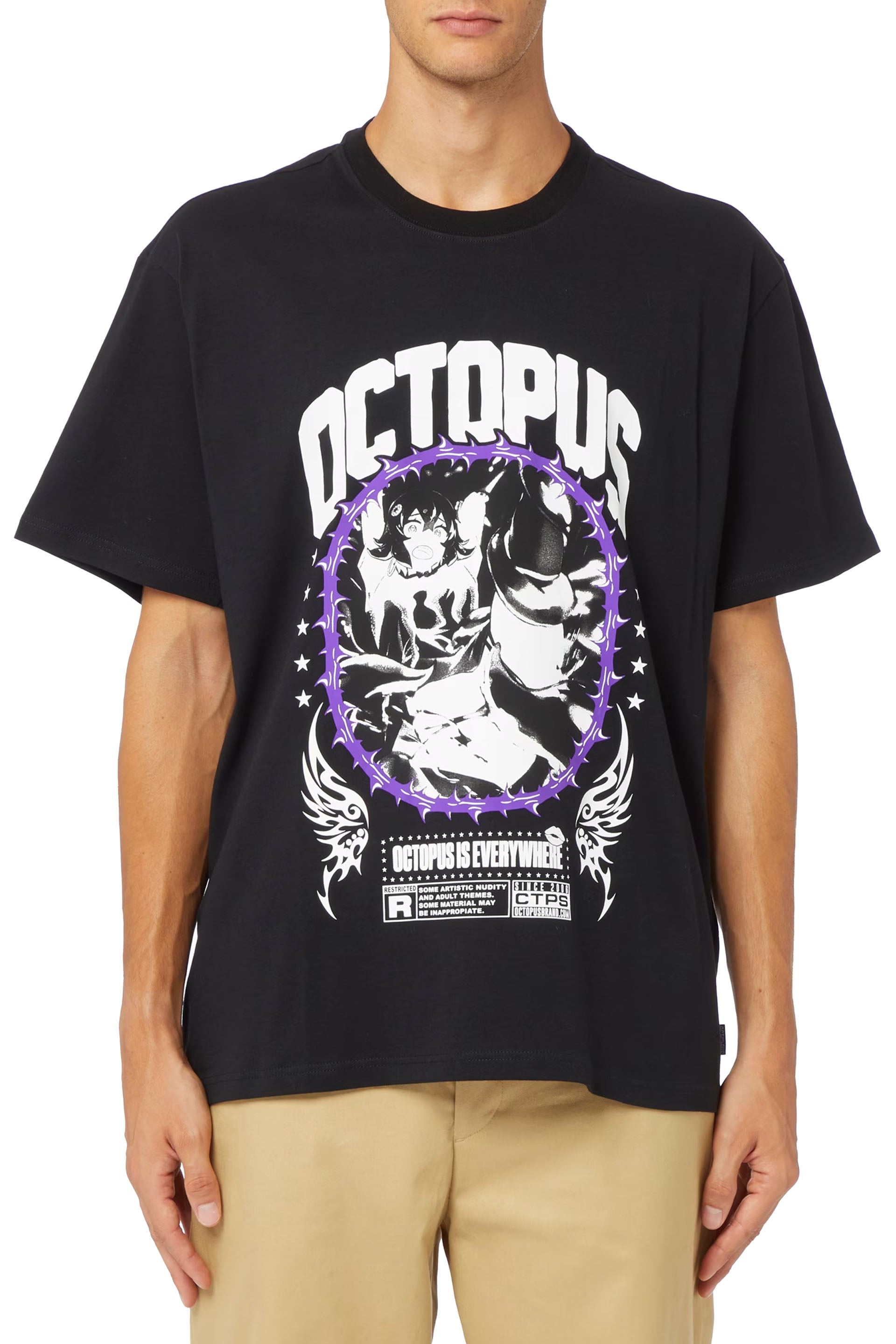 T-SHIRT Nero Octopus