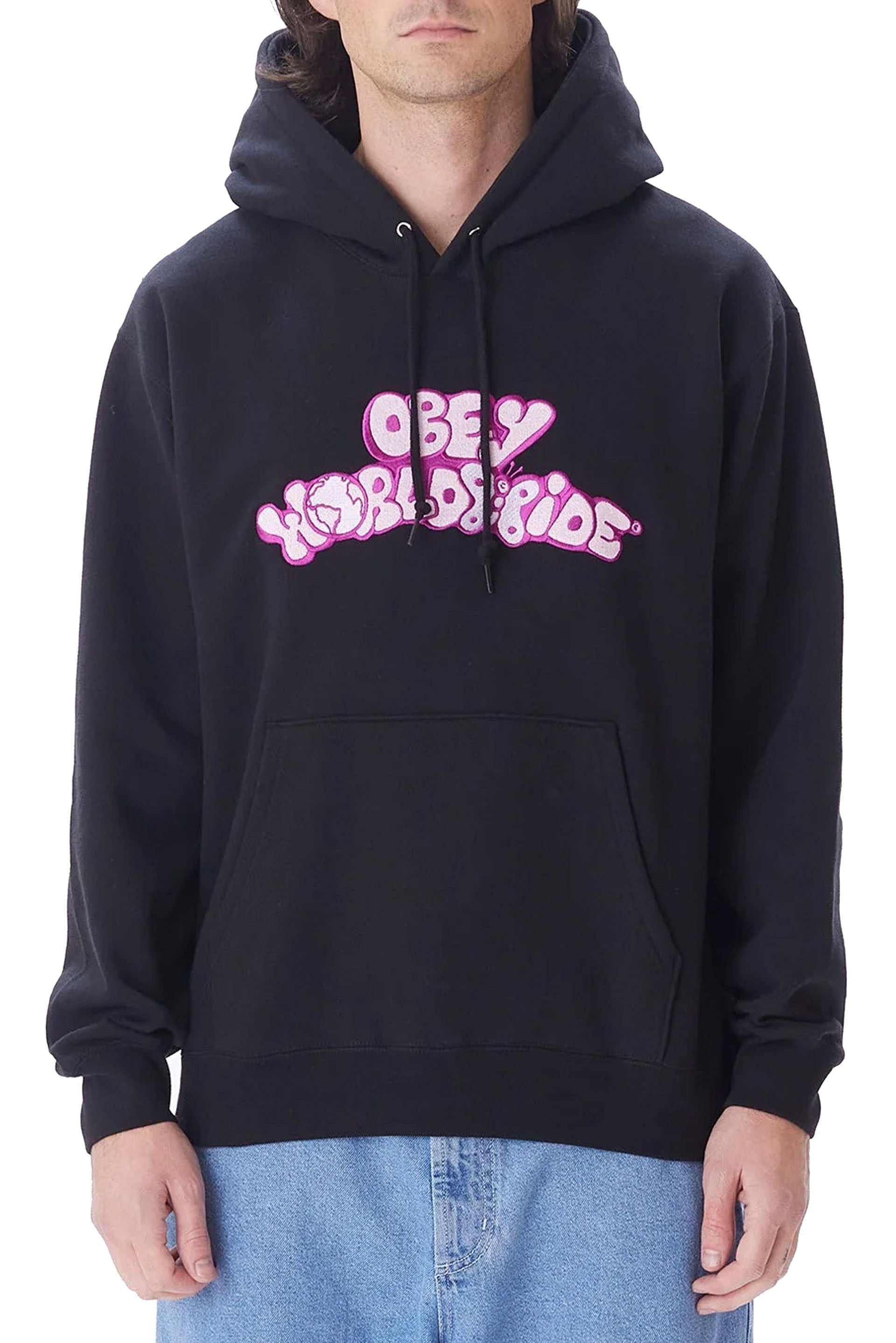 Obey Year Pullover Hood Nero