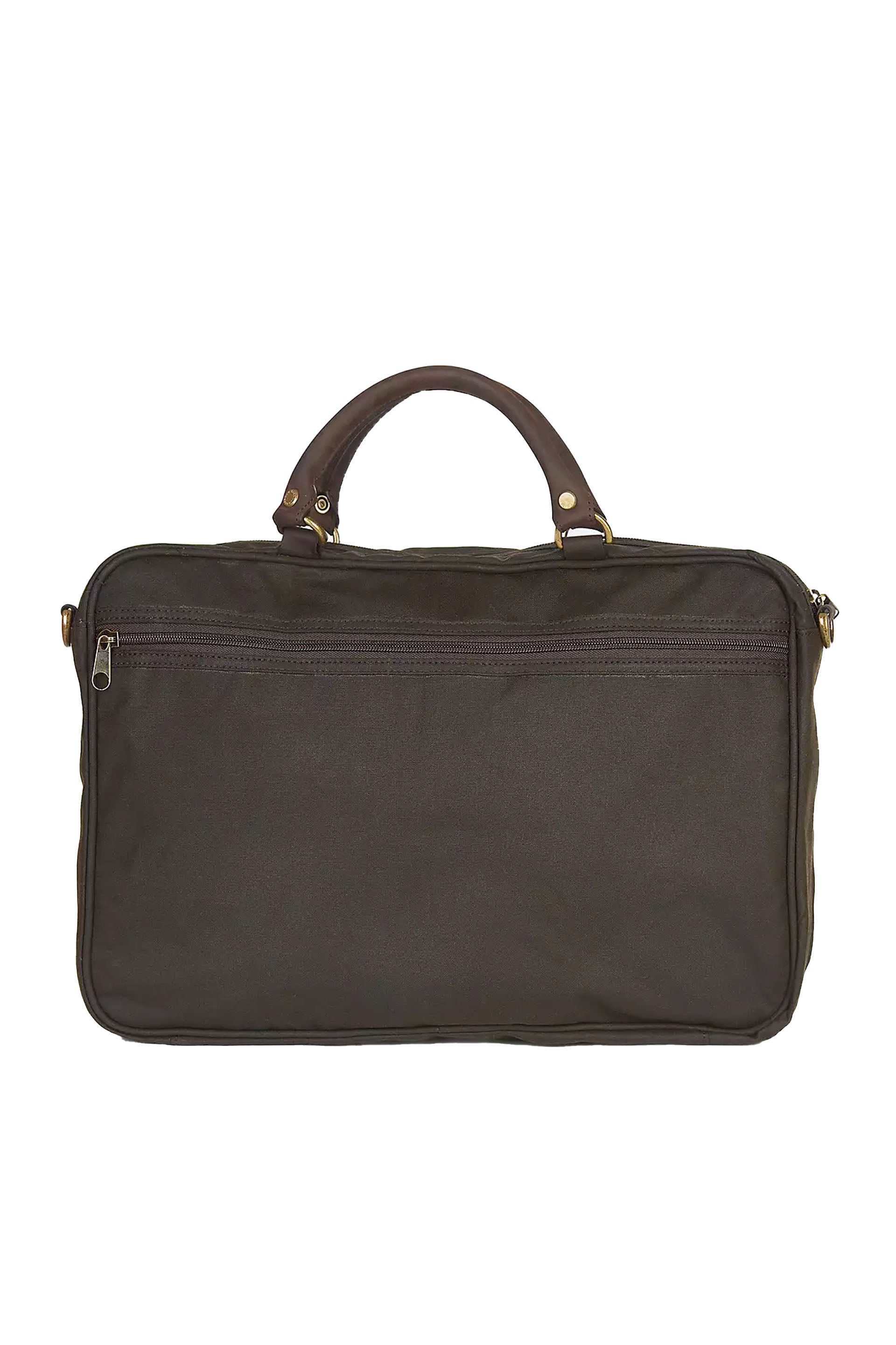 Barbour Borsa Briefcase in pelle cerata Verde