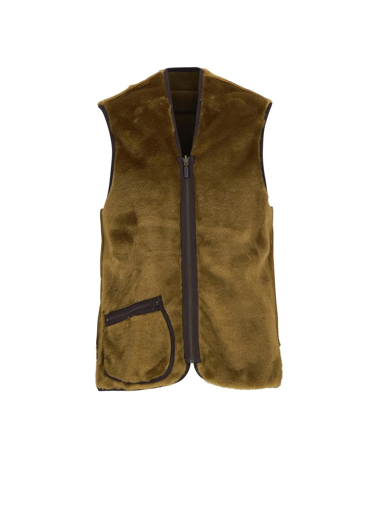 Barbour Gilet/fodera in pile caldo con cerniera Marrone