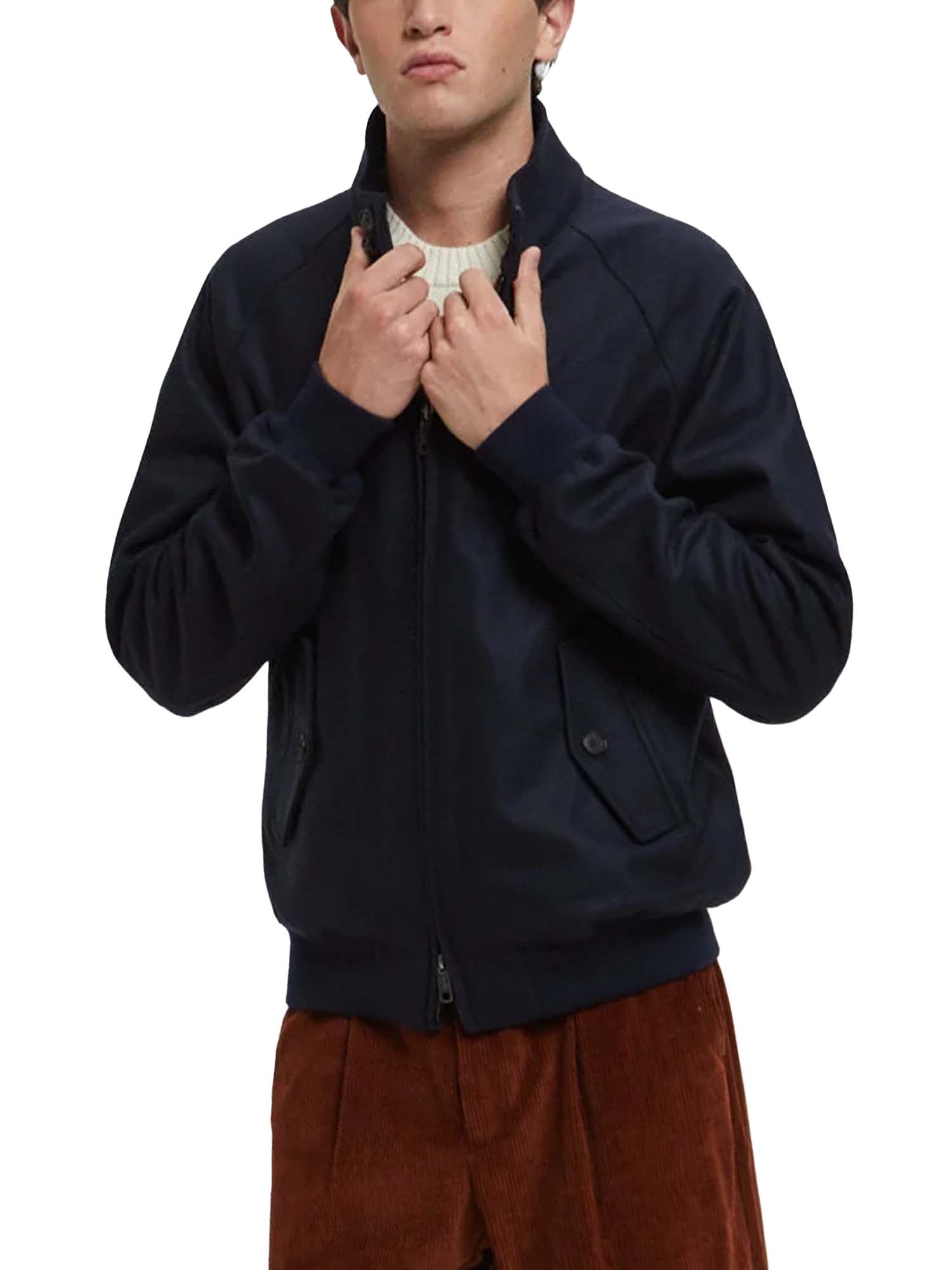 Baracuta Giacca Unpadded G9 Melton Blu