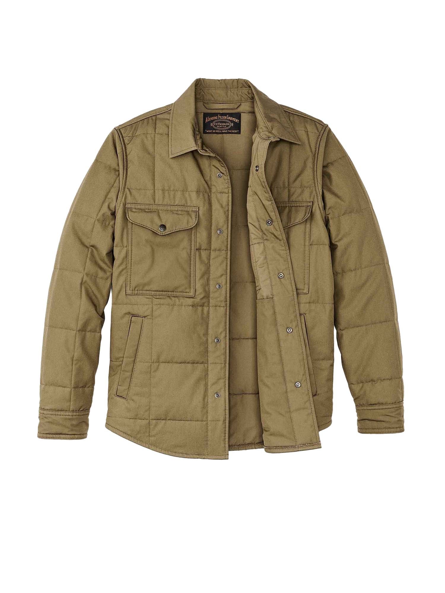 Filson Cover Cloth Quilted Jac-Shirt Verde
