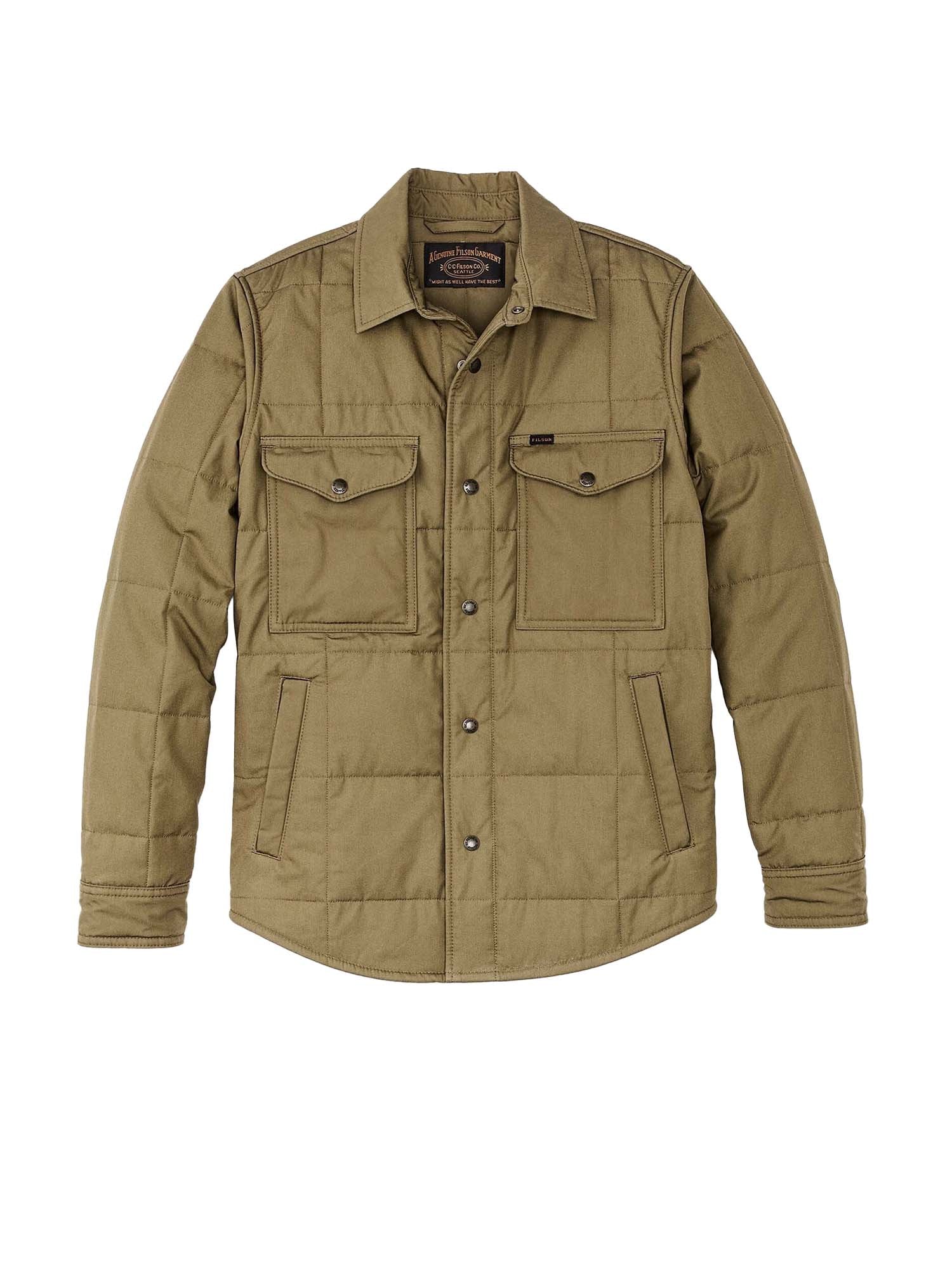 Filson Cover Cloth Quilted Jac-Shirt Verde