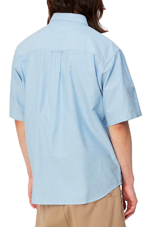 Carhartt Wip S/S Braxton Shirt Azzurro