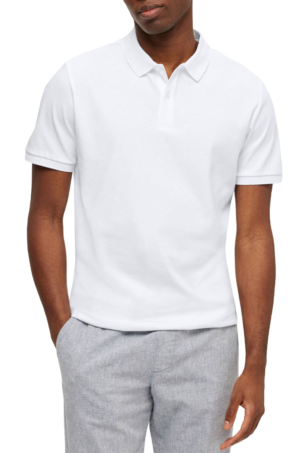 Selected SLHSLIM-TOULOUSE SS POLO Bianco