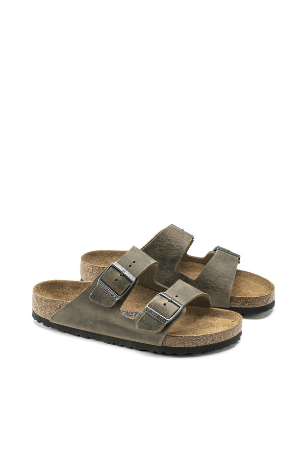 Birkenstock Arizona Plantare Morbido (Pelle oliata) Grigio
