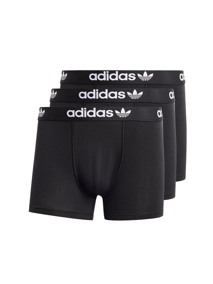 Adidas Comfort Flex Cotton 3-Stripes Trunk Underwear Nero