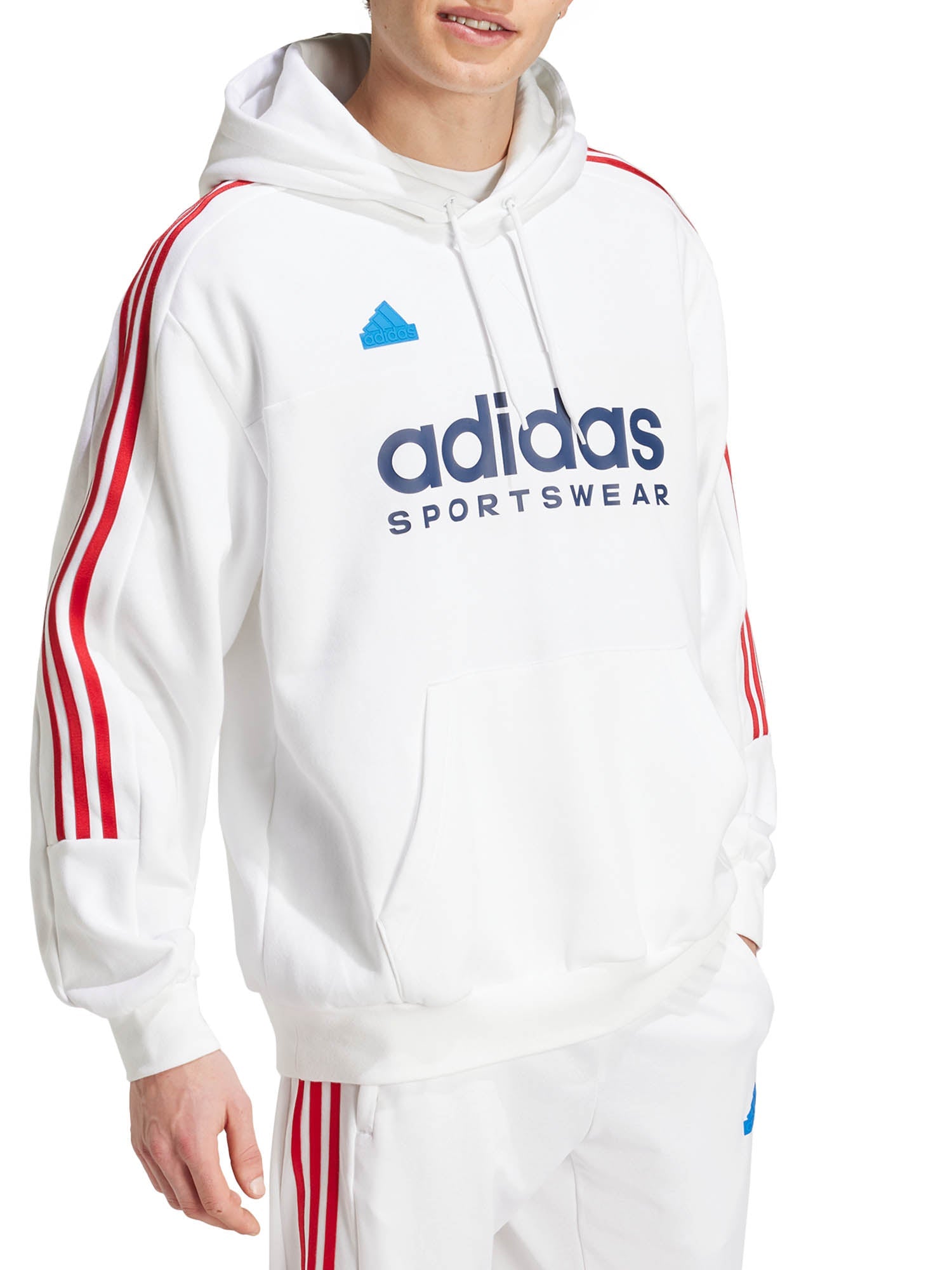 Adidas Felpa con cappuccio House of Tiro Nations Pack Bianco