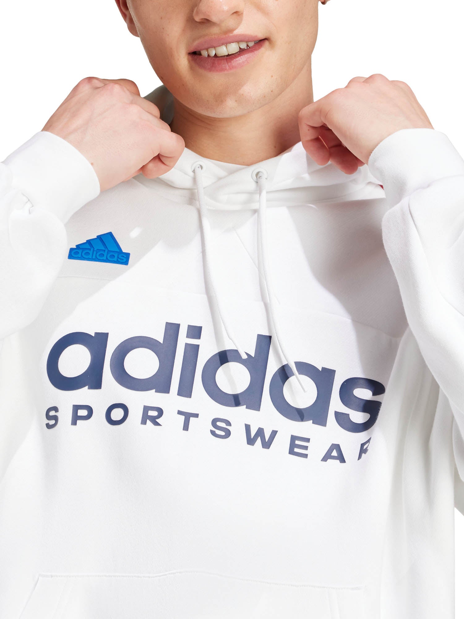 Adidas Felpa con cappuccio House of Tiro Nations Pack Bianco