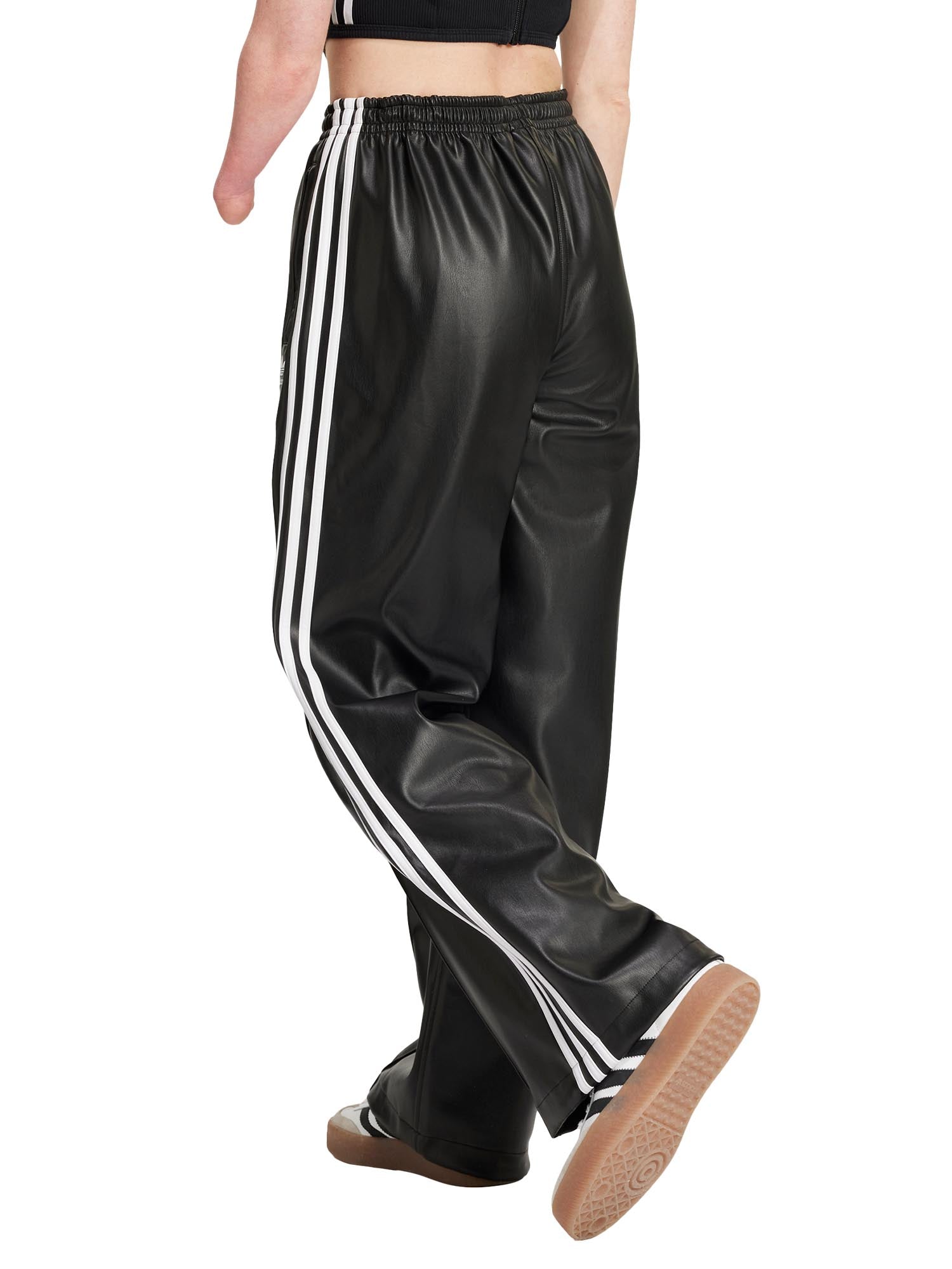 Adidas Pantaloni Firebird Pleather Nero