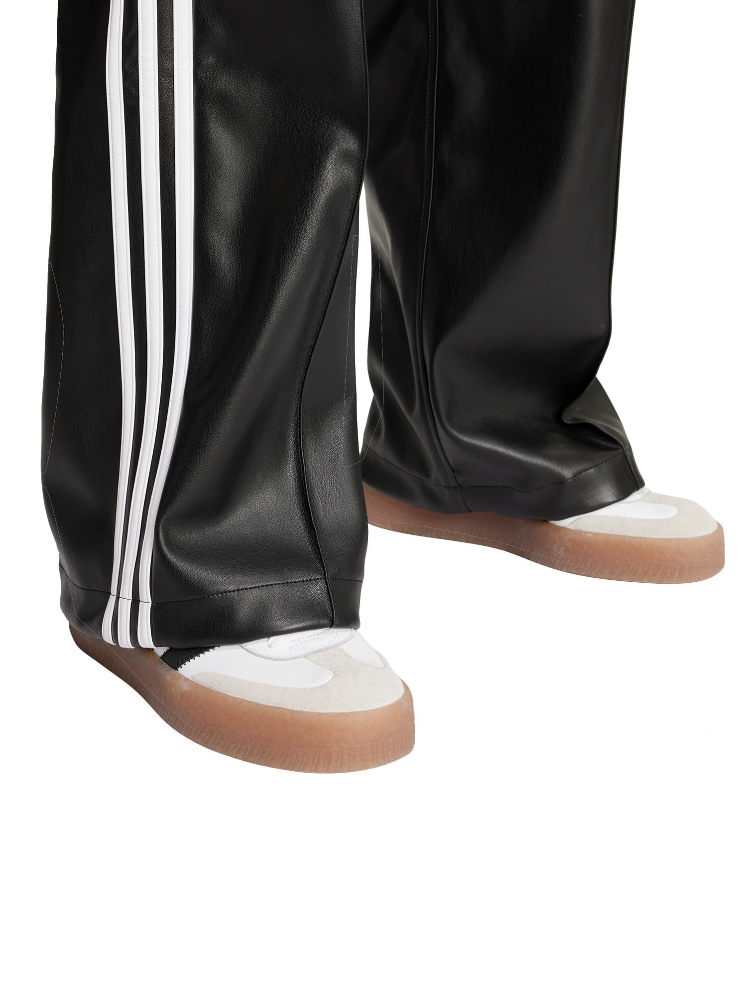 Adidas Pantaloni Firebird Pleather Nero