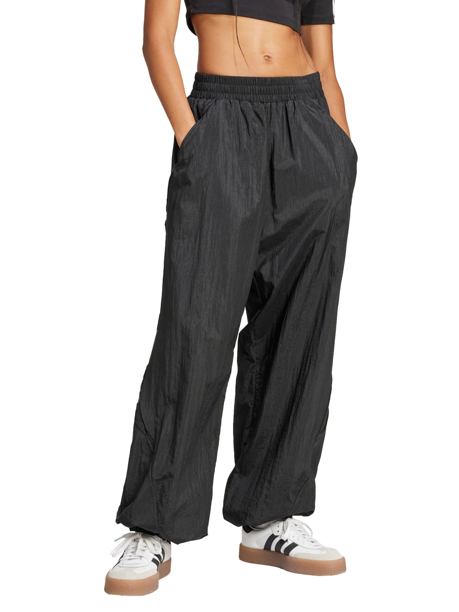 Adidas Pantaloni Wide Leg Woven Nero