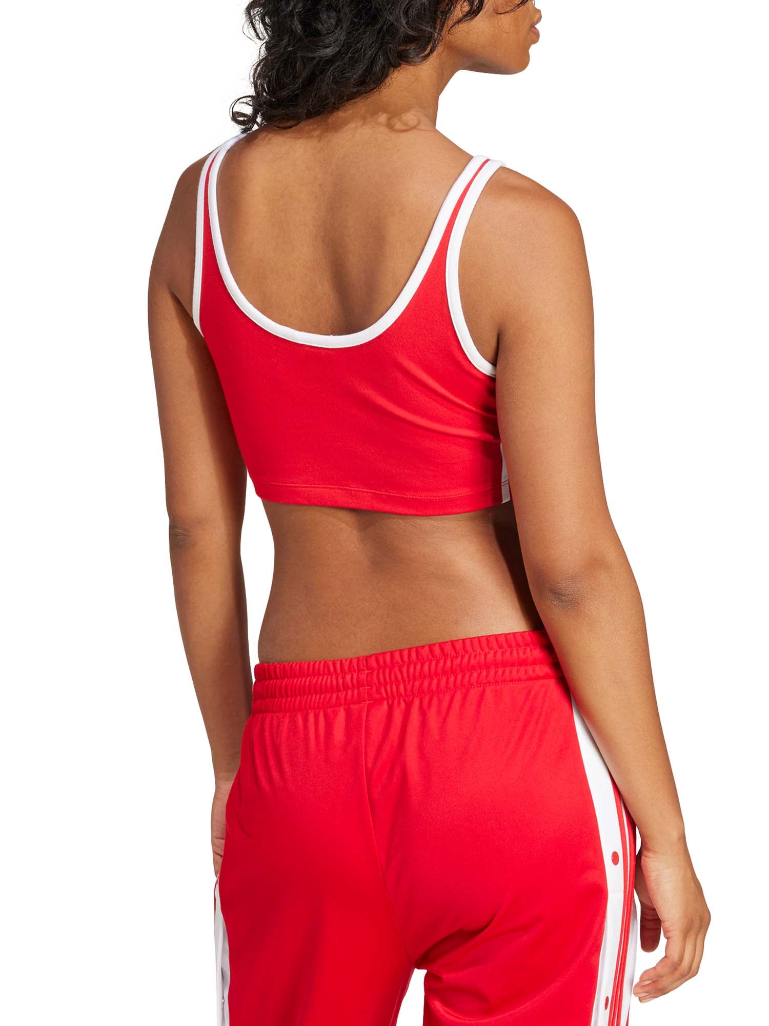 Adidas Top adicolor 3-Stripes Bra Rosso