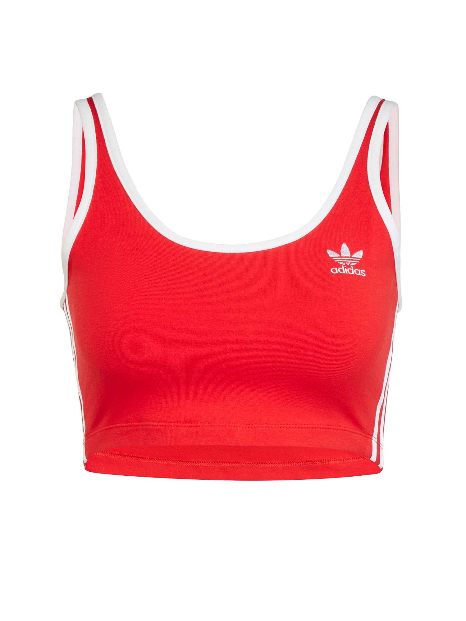 Adidas Top adicolor 3-Stripes Bra Rosso