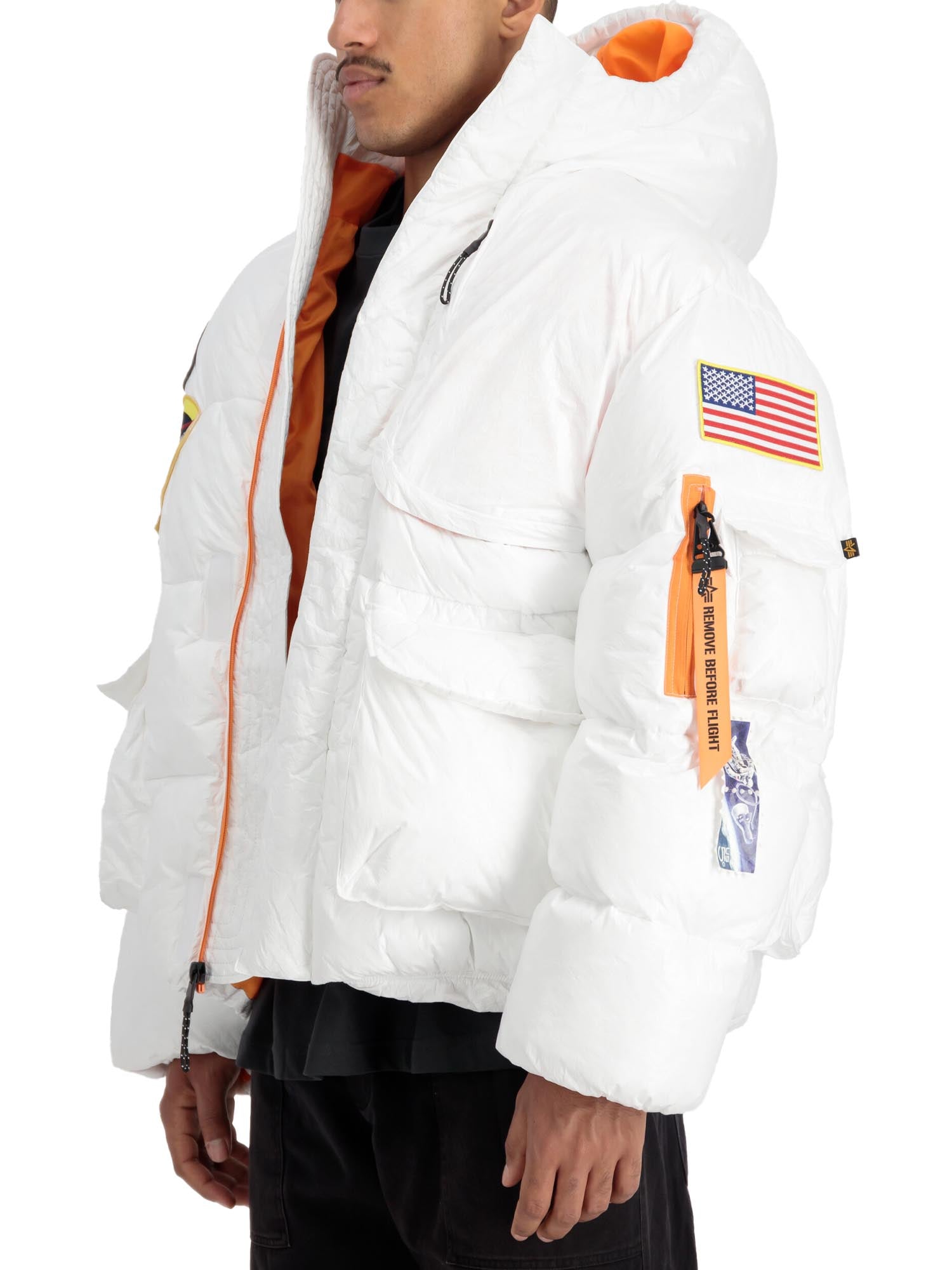 Alpha Industries NASA Puffer Artemis Bianco