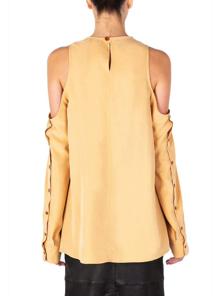 Alysi Blusa Fluid Spalle Scollate Giallo