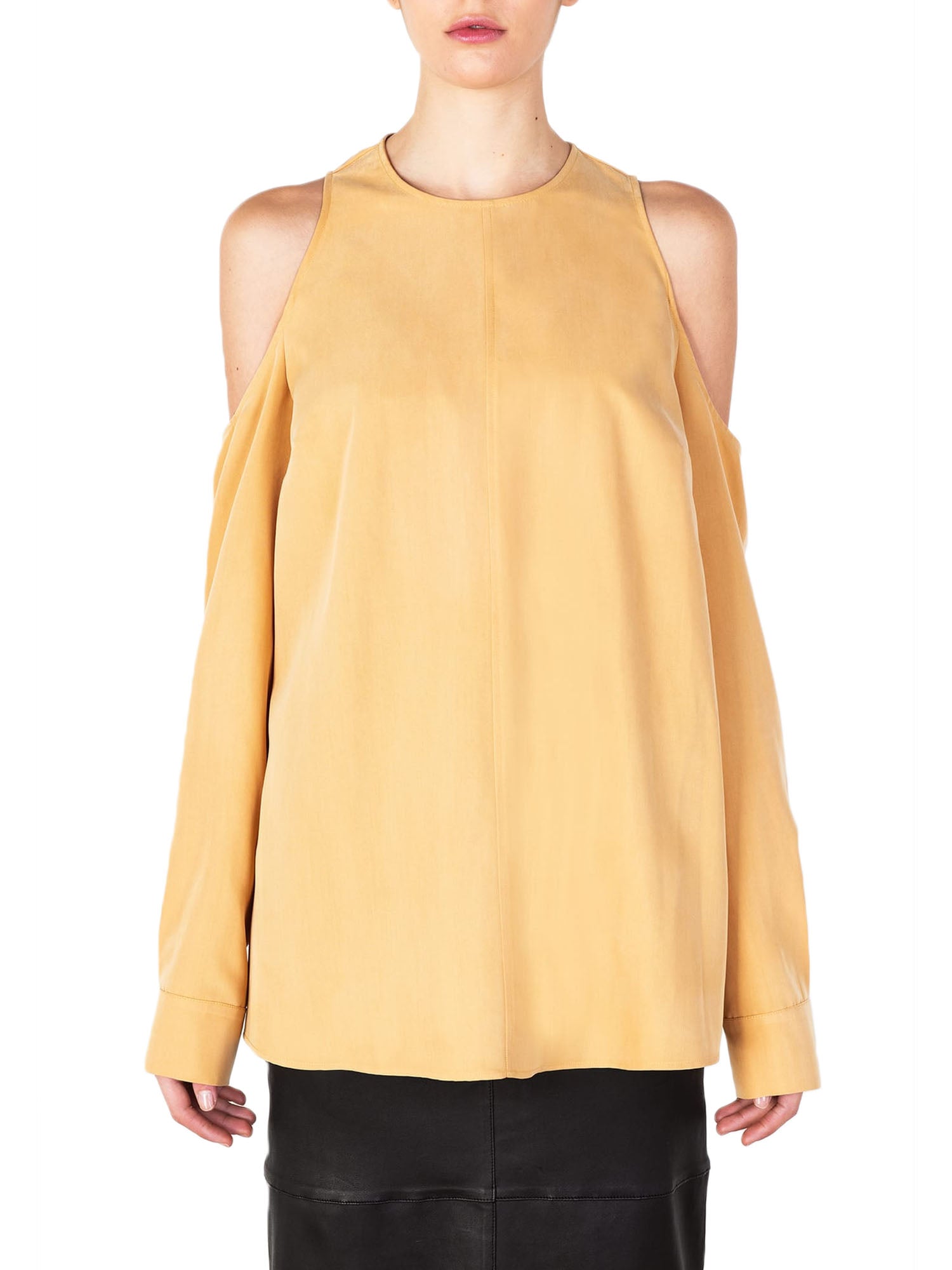 Alysi Blusa Fluid Spalle Scollate Giallo