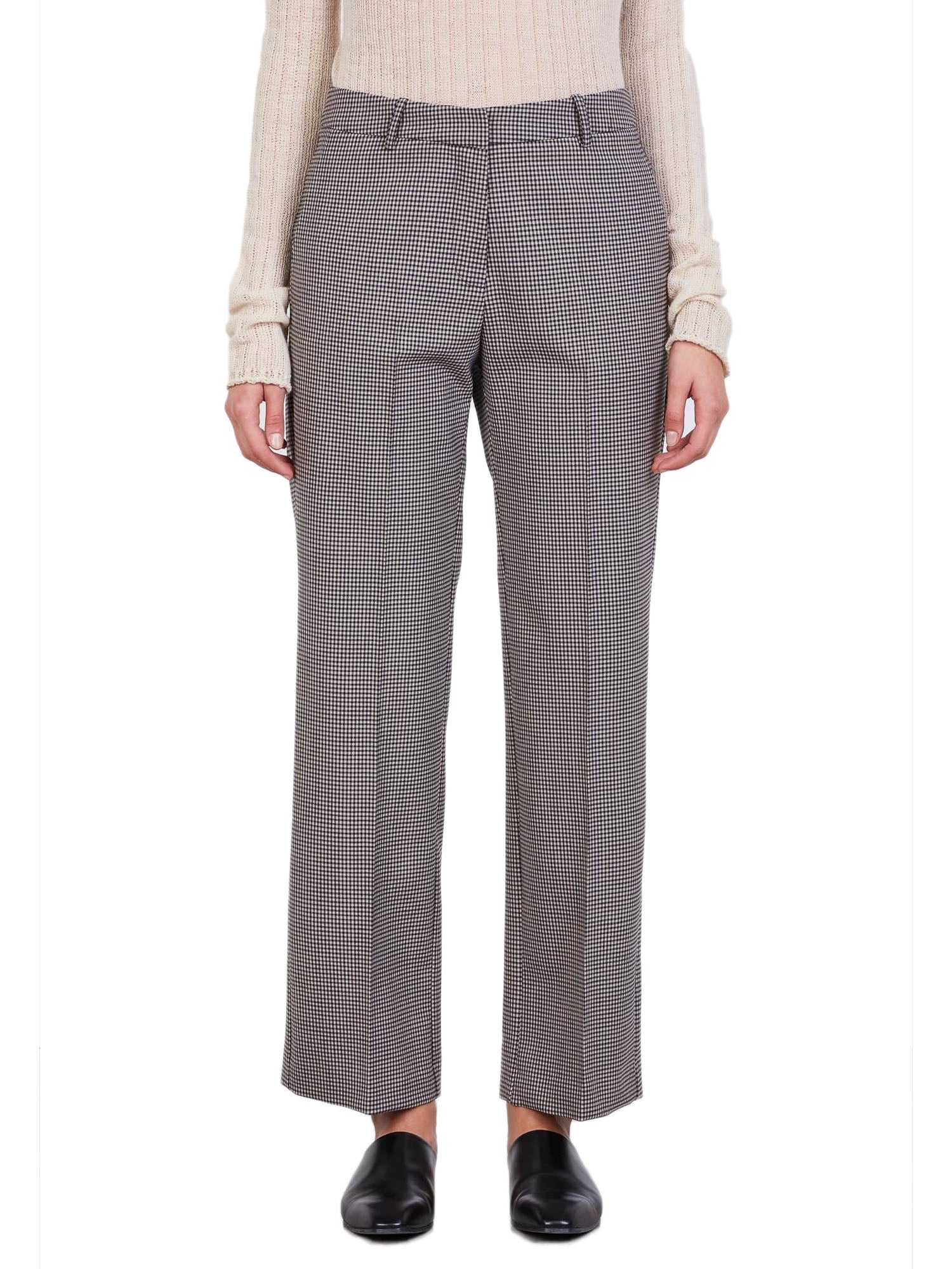 Alysi Pantalone Micro Check Sigarett Blu