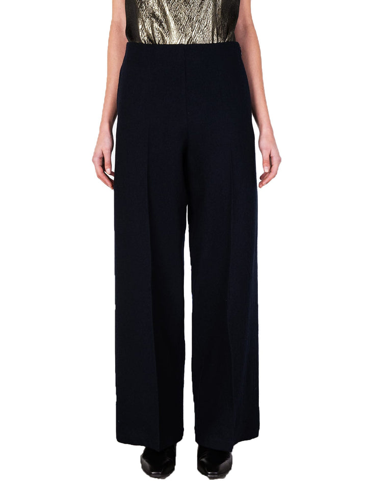 Alysi Pantalone Soft Wool Palazzo Blu