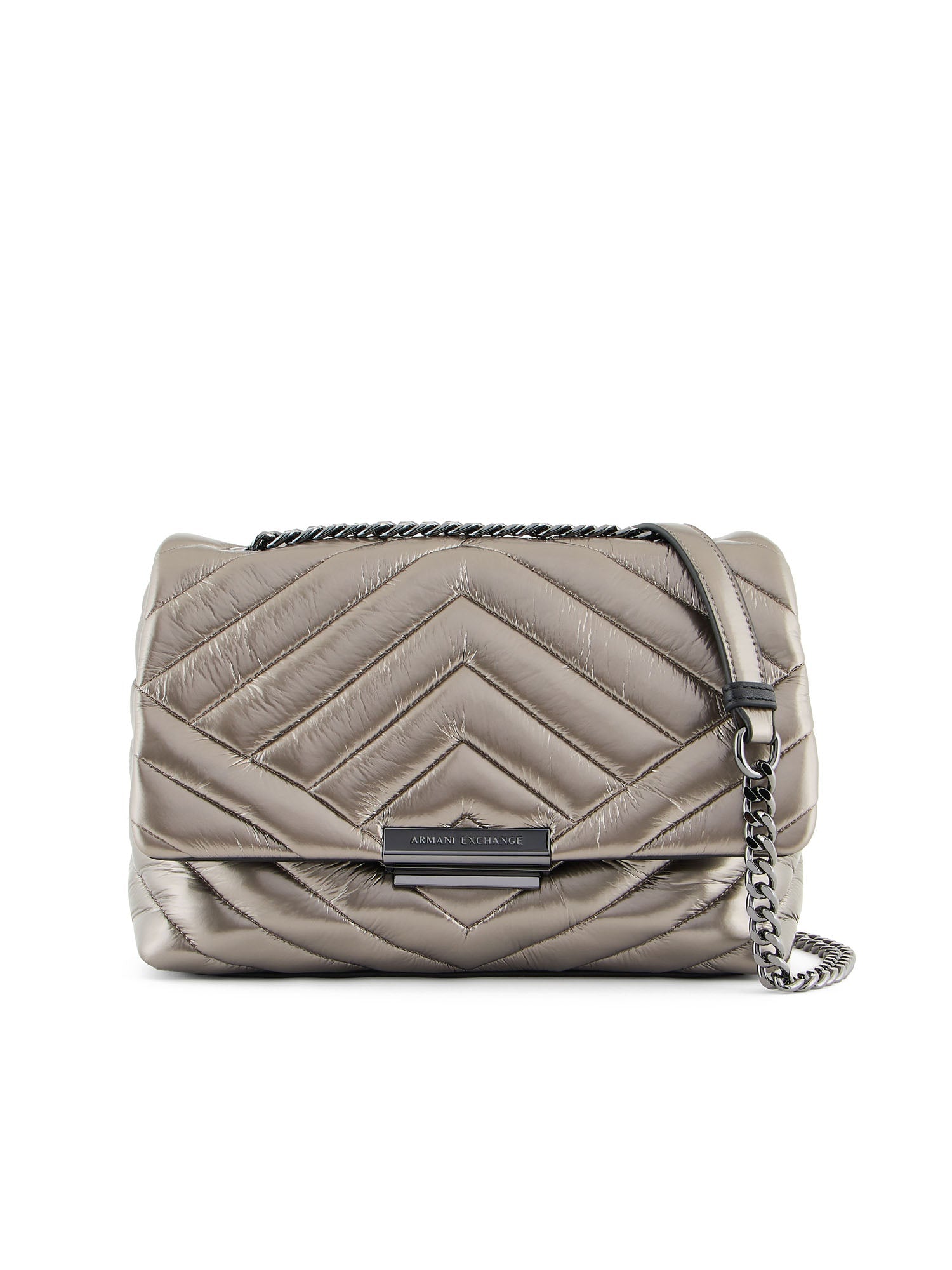 Armani Exchange Woman Crossbody Bag Argento