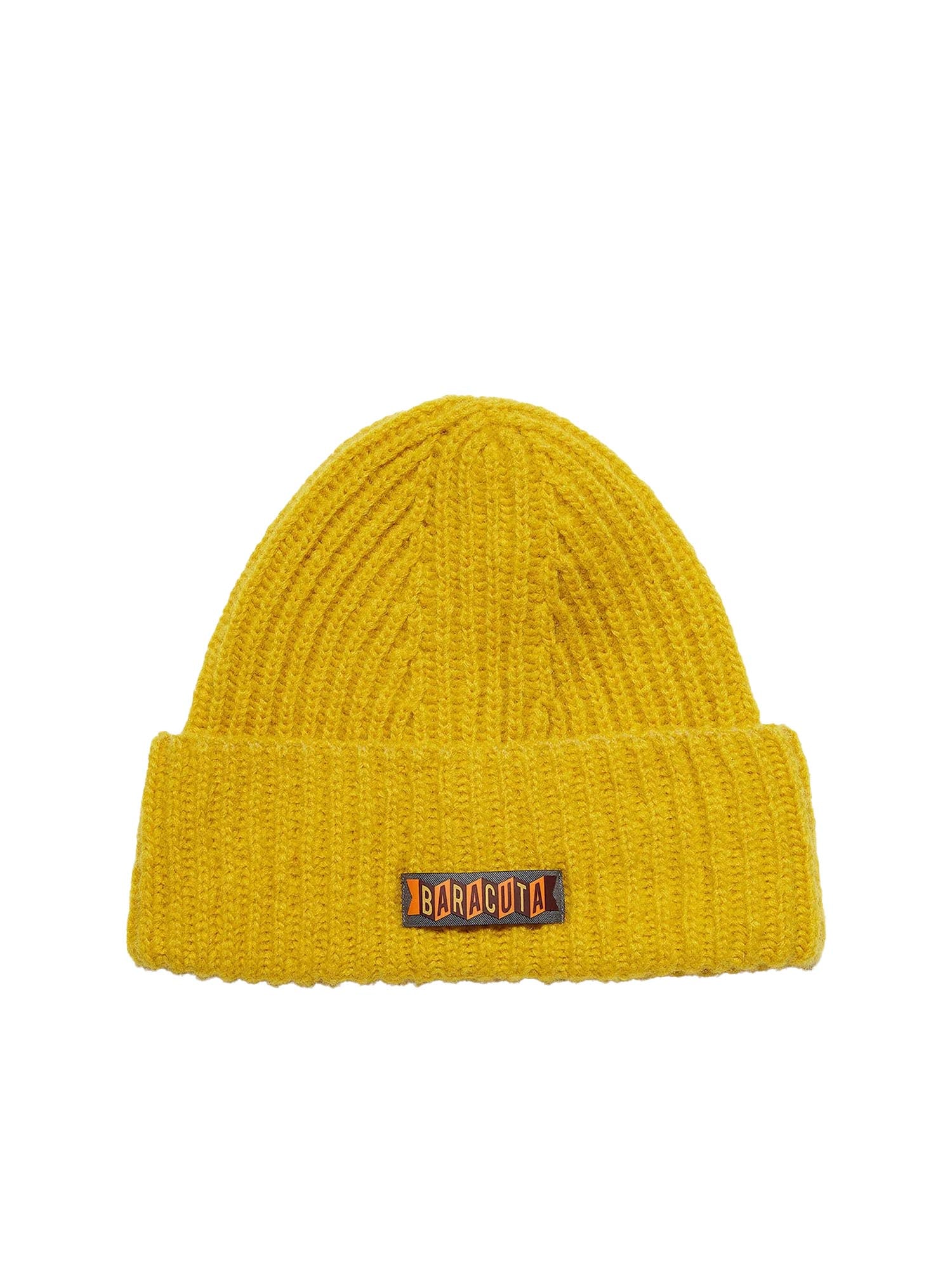 Baracuta Cappello a coste a maglia inglese Shetland Giallo