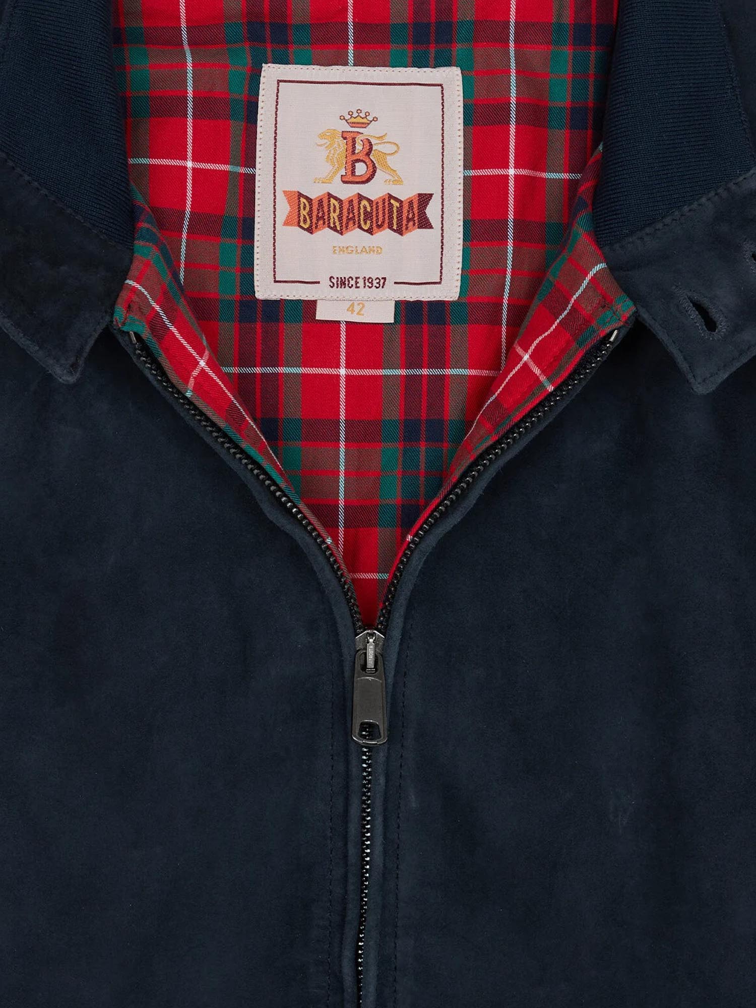 Baracuta G9 in Pelle Scamosciata Blu