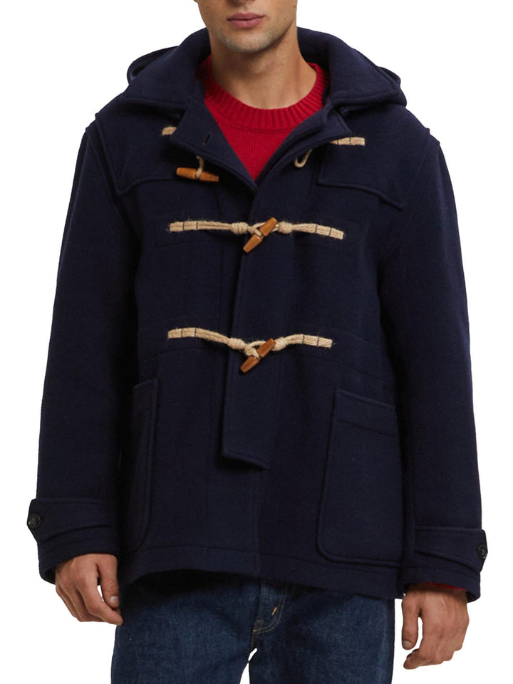 Baracuta Giacca Double Wool Short Duffle Blu