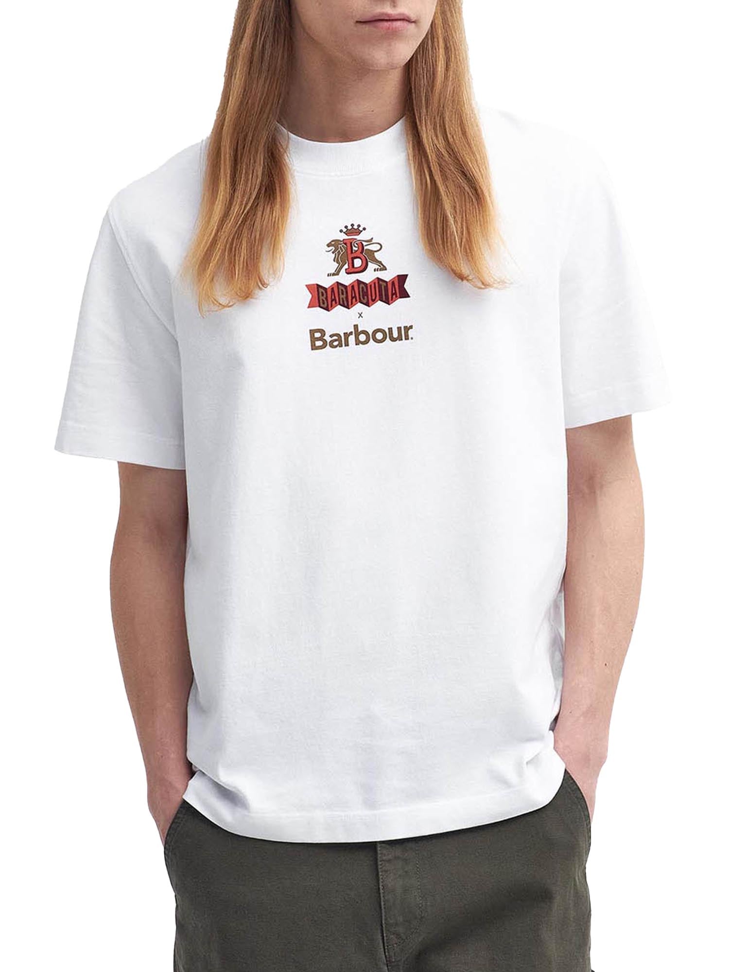 Baracuta T-shirt Archive Barbour x Baracuta Bianco