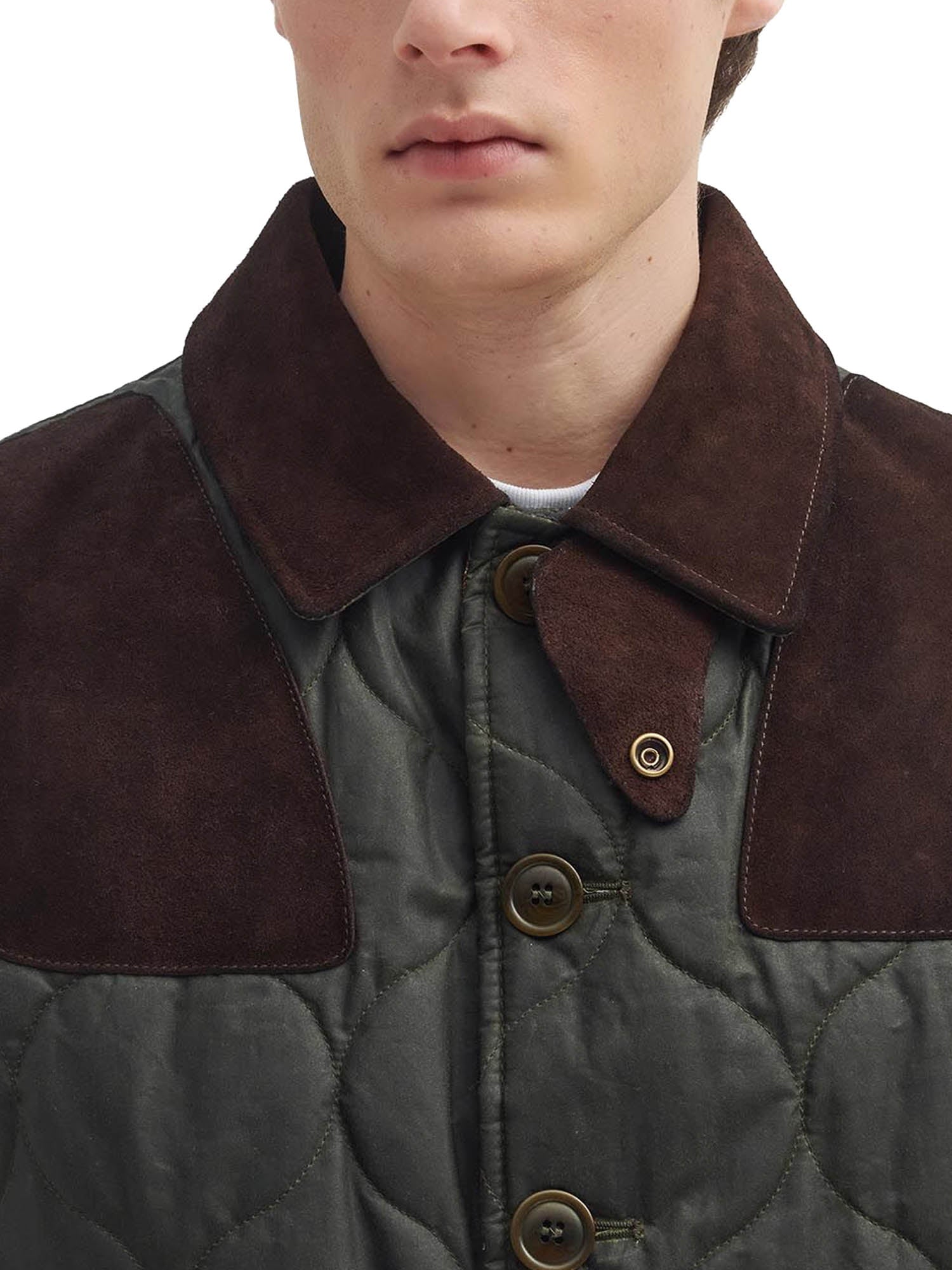 Barbour Barbour x TO KI TO Sporting Quilted Waxed Jacket Verde