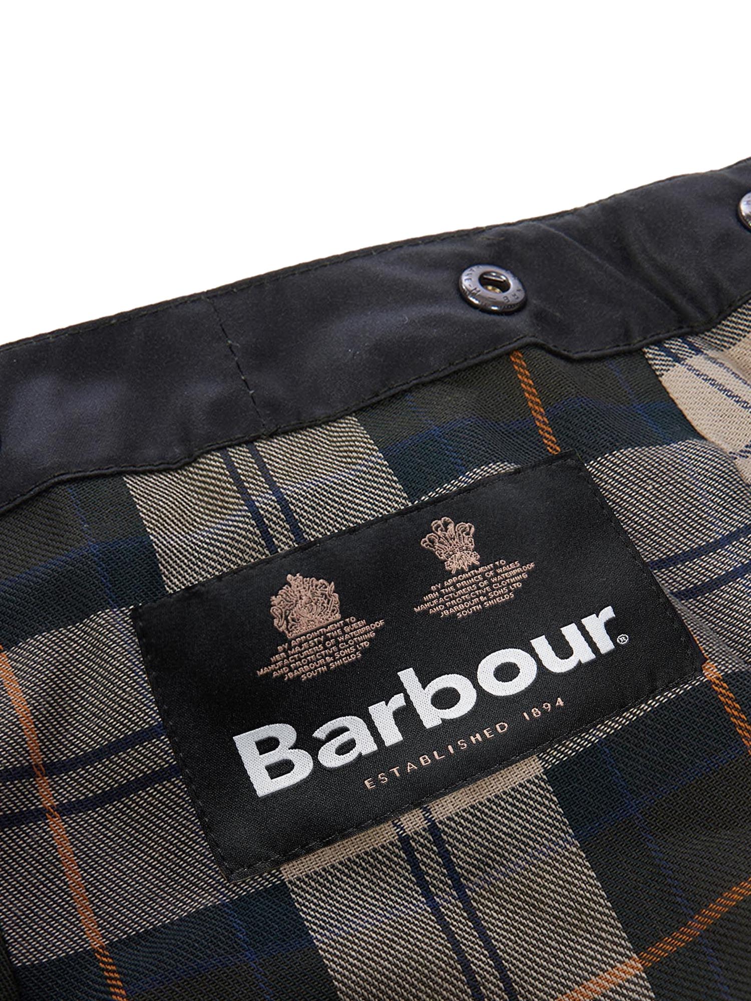 Barbour Cappuccio in cotone cerato Verde