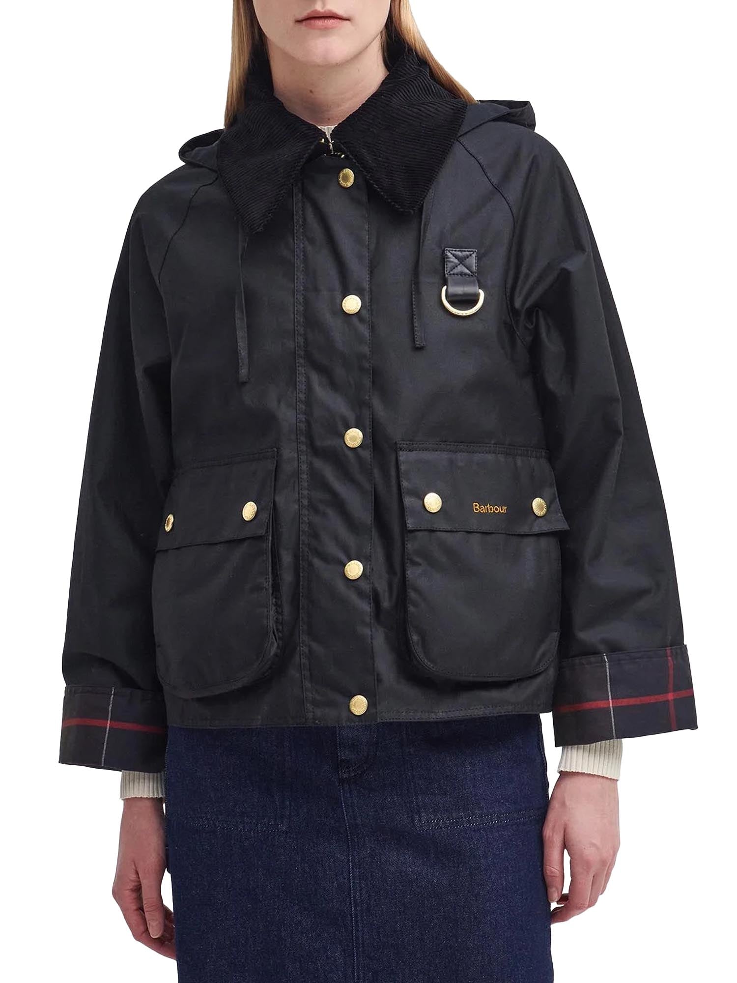 Barbour Giacca cerata Reighton Spey Nero