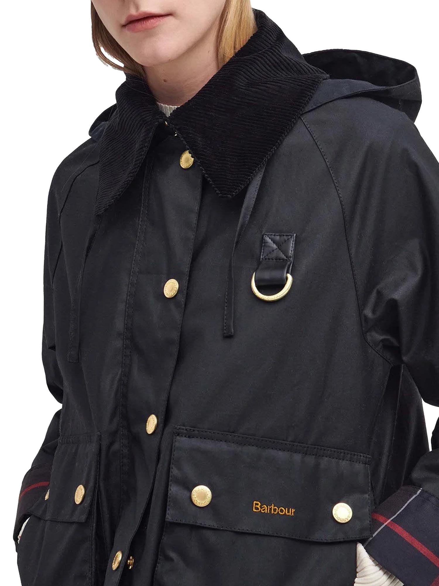 Barbour Giacca cerata Reighton Spey Nero