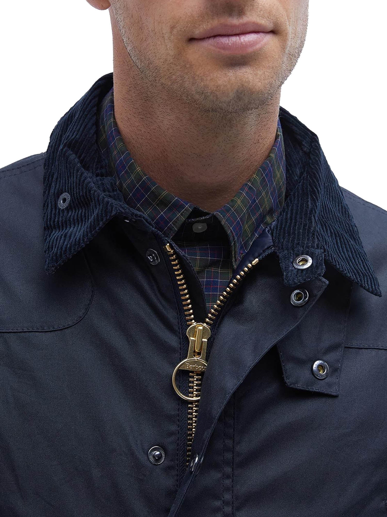 Barbour Giacca in cotone cerato Reelin Blu