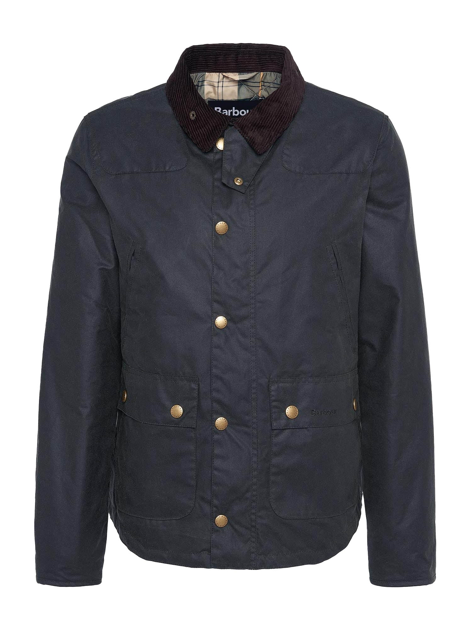 Barbour Giacca in cotone cerato Reelin Verde