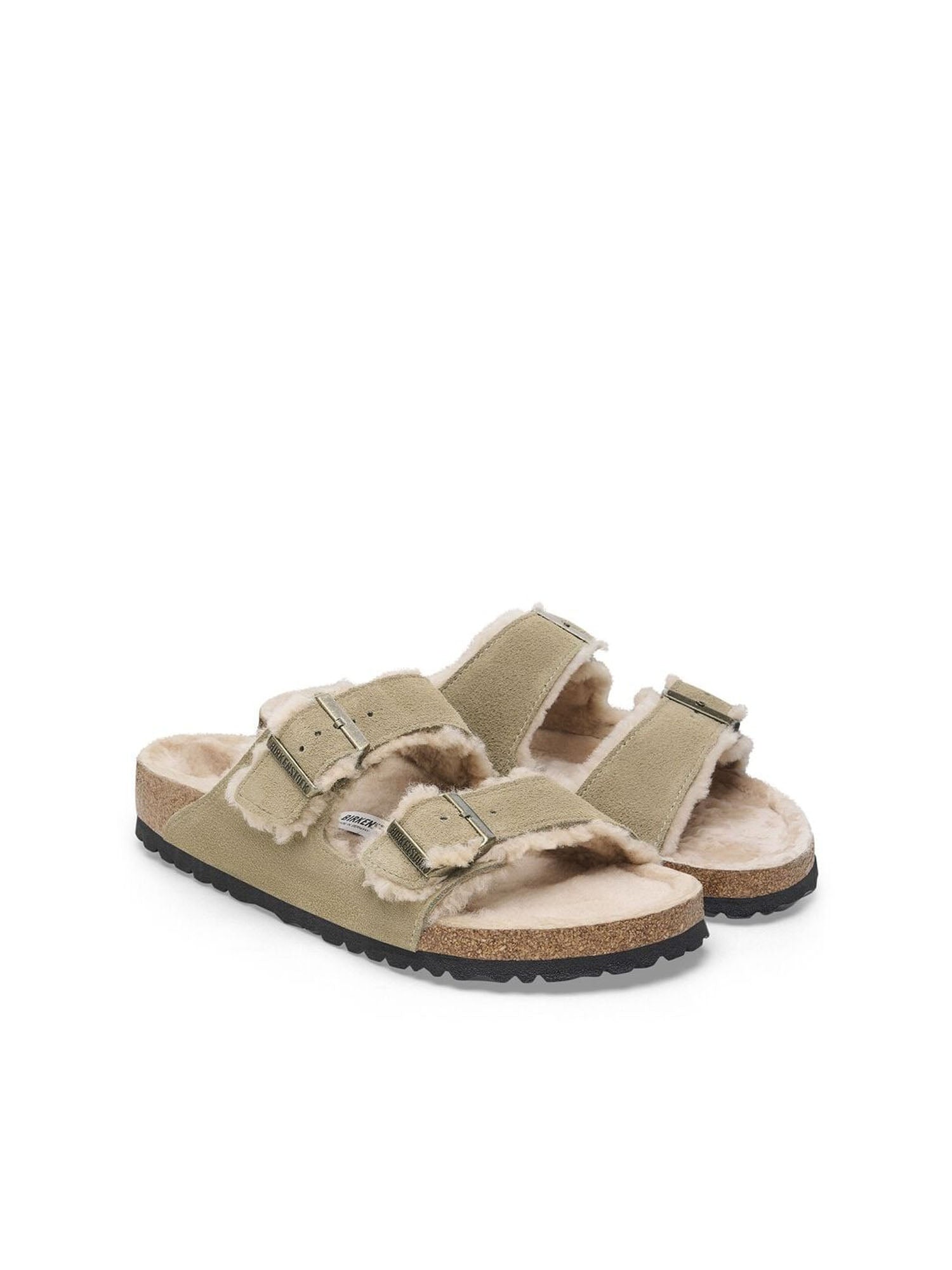 Birkenstock Arizona Pelliccia di Agnello Beige