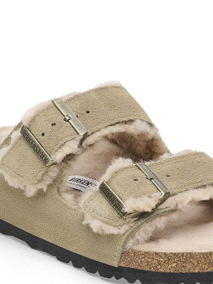 Birkenstock Arizona Pelliccia di Agnello Beige