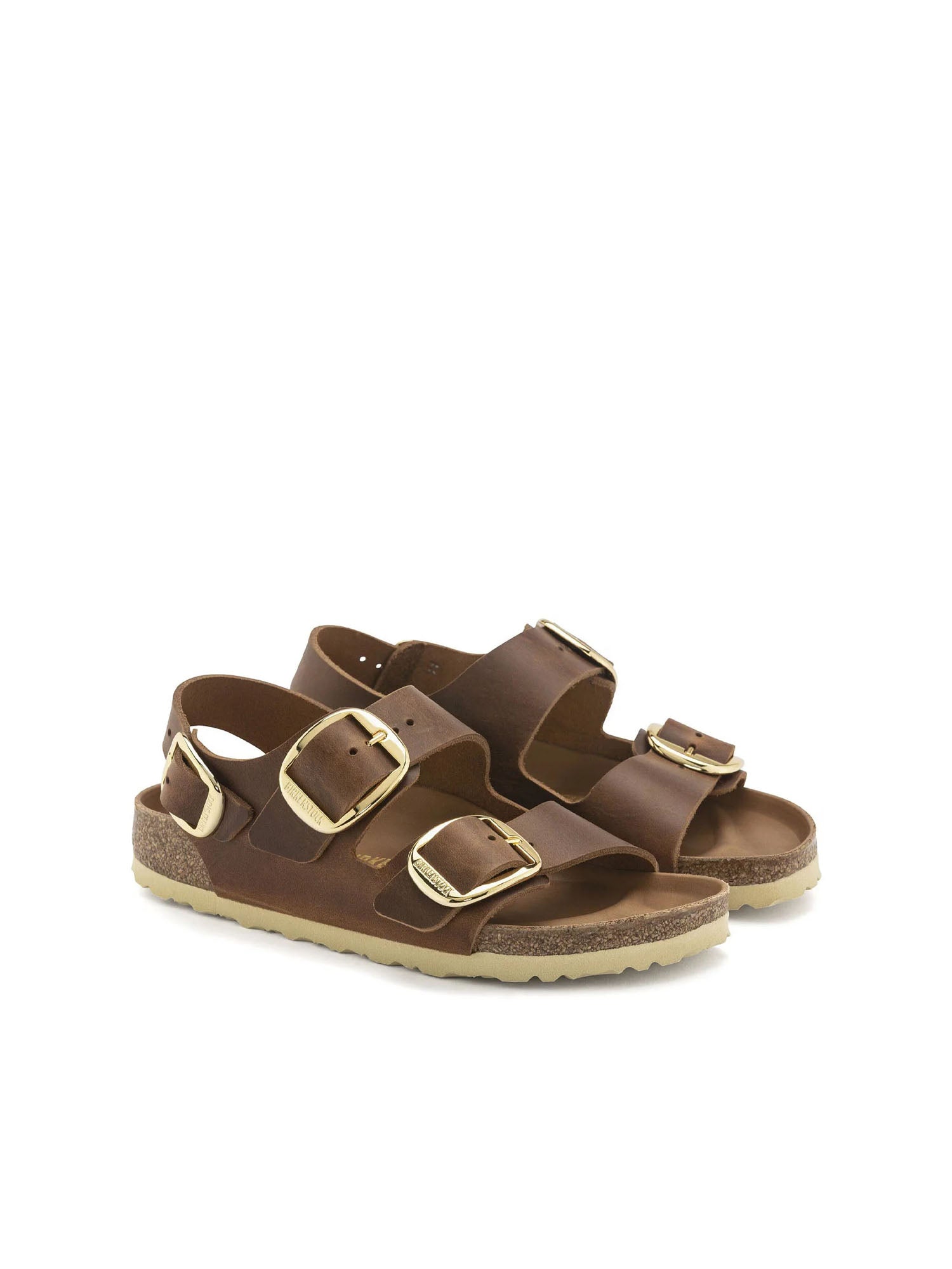 Birkenstock Milano Big Buckle Oiled Leather Marrone