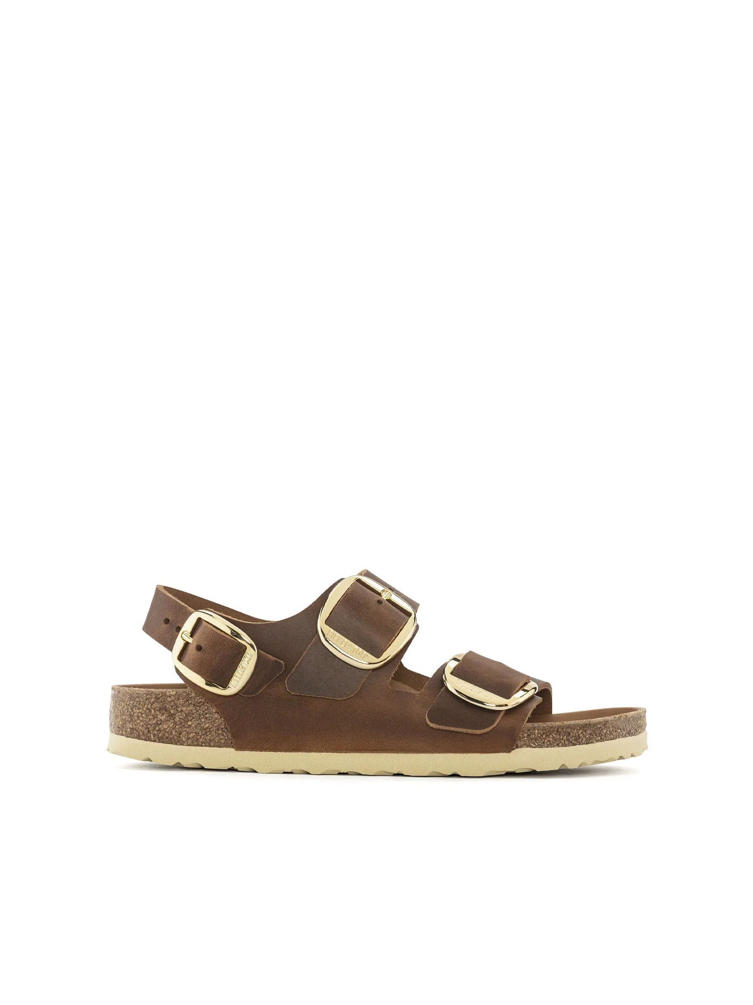 Birkenstock Milano Big Buckle Oiled Leather Marrone