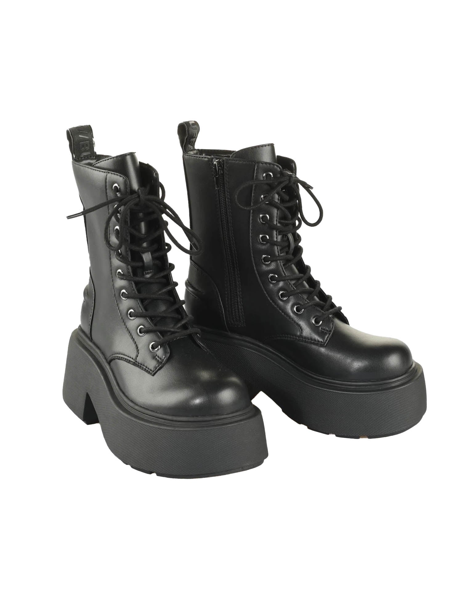 Buffalo Stivali Vicious Lace Up Mid Nero