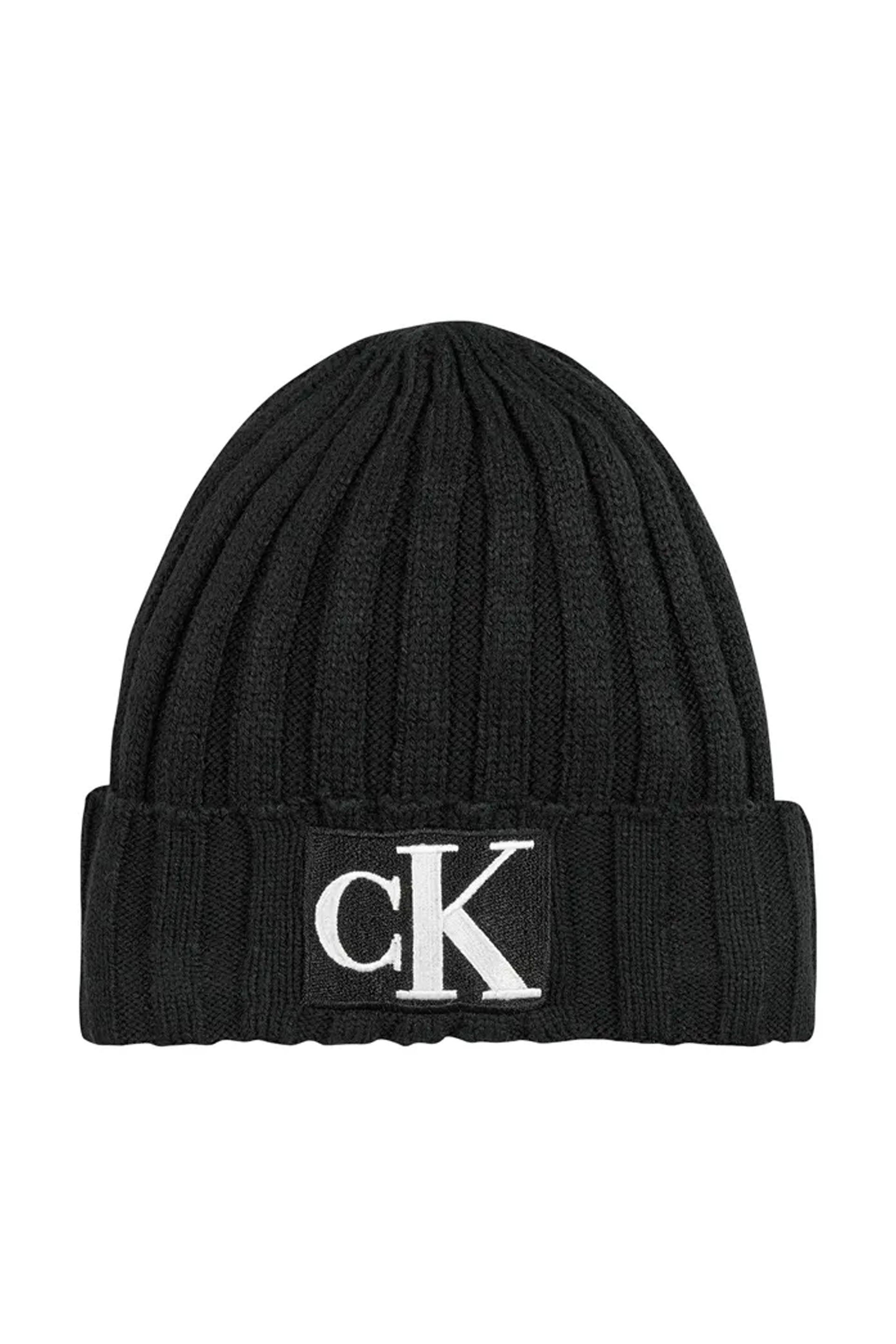 Calvin Klein Jeans MONOGRAM RIB BEANIE Nero