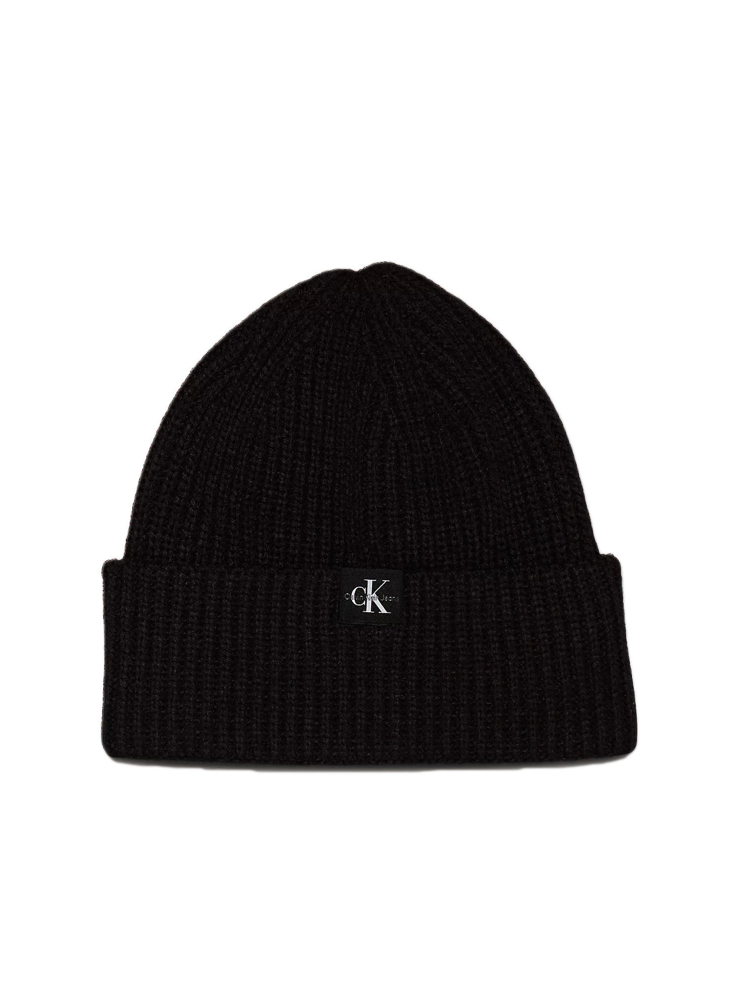 Calvin Klein Monogram Rib Beanie bambino Nero